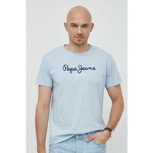 Bavlnené tričko Pepe Jeans Eggo s potlačou vyobraziť