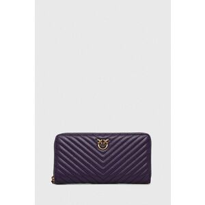 Kožená peňaženka Pinko dámsky, fialová farba vyobraziť