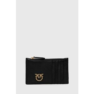 Kožená peňaženka Pinko dámsky, čierna farba vyobraziť