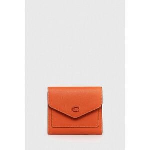 Kožená peňaženka Coach dámsky, oranžová farba vyobraziť