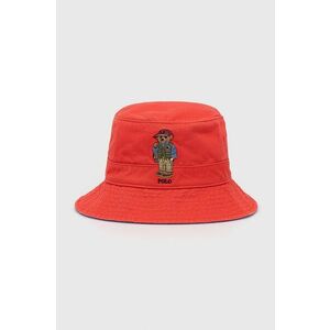 Bavlnený klobúk Polo Ralph Lauren Červená farba, bavlnený vyobraziť