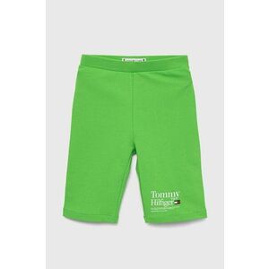Detské krátke nohavice Tommy Hilfiger Zelená farba, jednofarebné vyobraziť
