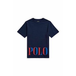 Detské bavlnené tričko Polo Ralph Lauren Tmavomodrá farba, s potlačou vyobraziť