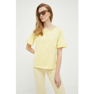 Bavlnené tričko Pennyblack žltá farba vyobraziť