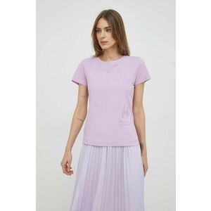 Bavlnené tričko Marella fialová farba vyobraziť
