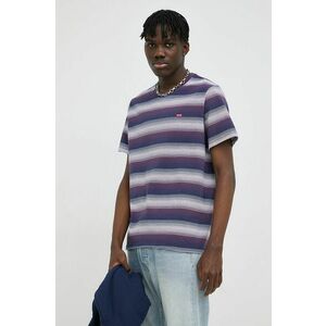 Bavlnené tričko Levi's fialová farba, vzorované vyobraziť