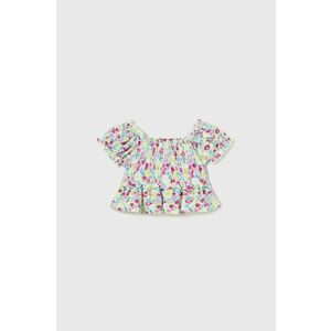 Bavlnená blúzka pre bábätká Mayoral tyrkysová farba, vzorovaná vyobraziť