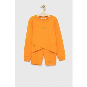 Detská súprava Calvin Klein Jeans oranžová farba vyobraziť