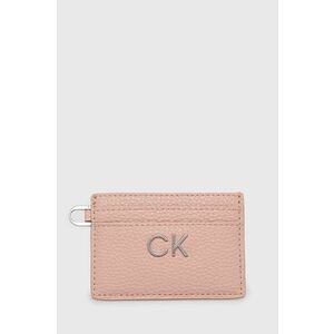 Puzdro na karty Calvin Klein dámsky, ružová farba vyobraziť