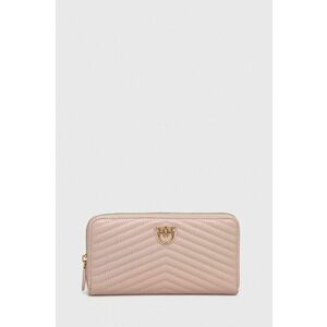Kožená peňaženka Pinko dámsky, ružová farba vyobraziť
