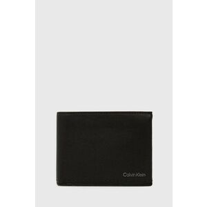 Kožená peňaženka Calvin Klein pánsky, hnedá farba vyobraziť
