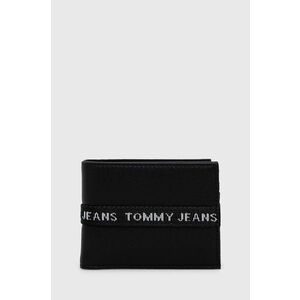 Peňaženka Tommy Jeans pánsky, čierna farba vyobraziť