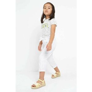 Detské nohavice Mayoral biela farba, jednofarebné vyobraziť