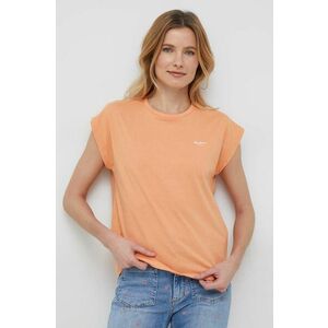 Bavlnené tričko Pepe Jeans oranžová farba vyobraziť