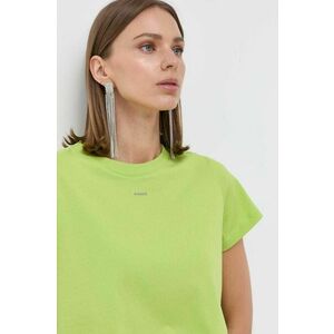 Bavlnené tričko Pinko zelená farba vyobraziť