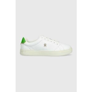 Kožené tenisky Tommy Hilfiger ELEVATED ESSENTIAL COURT SNEAKER biela farba vyobraziť