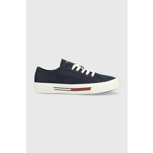 Tenisky Tommy Jeans LOW CUT WMNS CANVAS dámske, biela farba, EN0EN02085 vyobraziť