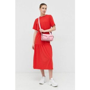 Šaty Max Mara Leisure červená farba, midi, áčkový strih vyobraziť