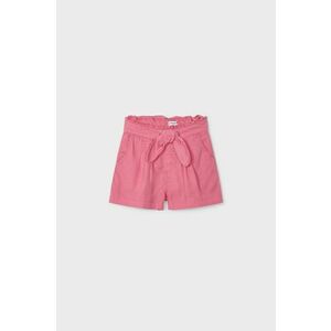 Detské krátke nohavice Mayoral ružová farba, jednofarebné vyobraziť
