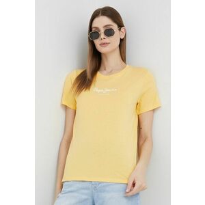 Bavlnené tričko Pepe Jeans Wendy žltá farba vyobraziť