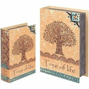 Košíky, škatule Signes Grimalt Krabice Na Knihy 2U Tree Life vyobraziť