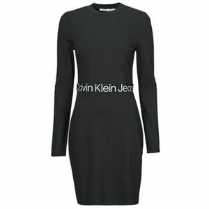 Krátke šaty Calvin Klein Jeans LOGO ELASTIC MILANO LS DRESS vyobraziť