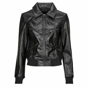 Dámske čierna kožená bunda - XL vyobraziť
