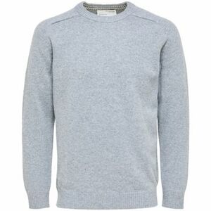 Svetre Selected Wool Jumper New Coban - Medium Grey Melange vyobraziť