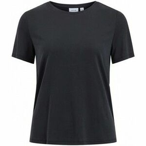 Mikiny Vila Modala O Neck T-Shirt - Black vyobraziť
