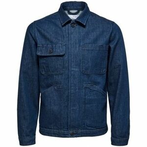 Kabáty Selected Will Jacket - Dark Blue Denim vyobraziť