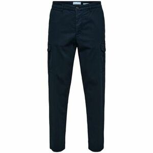 Nohavice Selected Slim Tapered Wick 172 Cargo Pants - Dark Sapphire vyobraziť