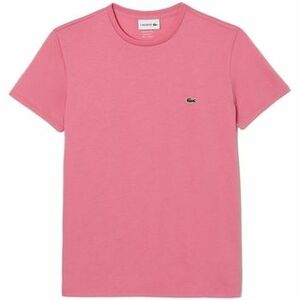 Tričká a polokošele Lacoste Pima Cotton T-Shirt - Rose vyobraziť