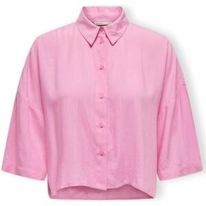 Blúzka Only Noos Astrid Life Shirt 2/4 - Begonia Pink vyobraziť