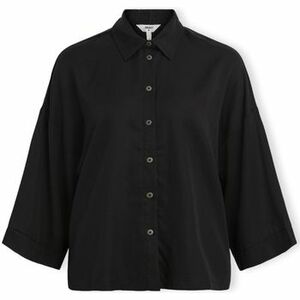 Blúzka Object Noos Tilda Boxy Shirt - Black vyobraziť