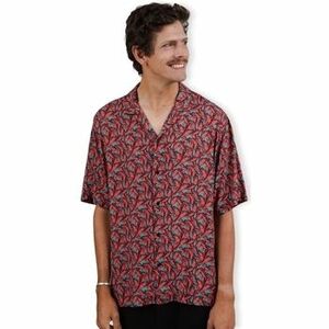 Košele s dlhým rukávom Brava Fabrics Lobster Aloha Shirt - Red vyobraziť
