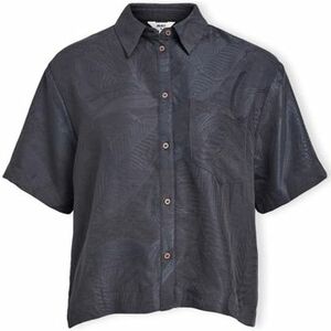 Blúzka Object Hannima Shirt S/S - Black vyobraziť