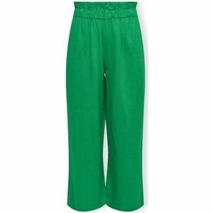 Nohavice Only Solvi-Caro Linen Trousers - Green Bee vyobraziť