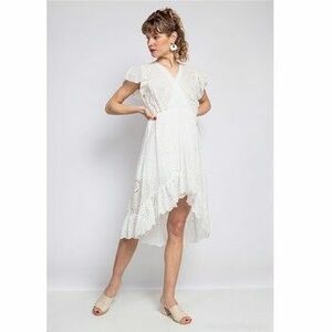 Krátke šaty Fashion brands U5233-BLANC vyobraziť