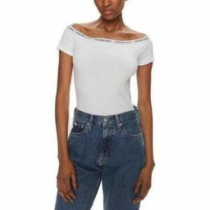Tričká s krátkym rukávom Calvin Klein Jeans LOGO ELASTIC BARDOT J20J223098 vyobraziť