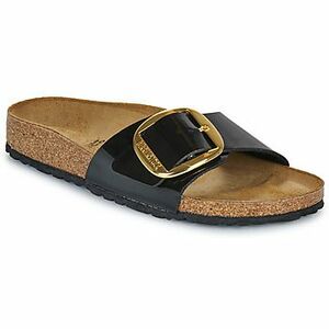 Šľapky Birkenstock Madrid Big Buckle BF Patent Black Gold vyobraziť