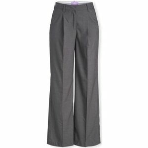 Nohavice Jjxx Noos Ellis Wide Trousers - Dark Grey Melange vyobraziť