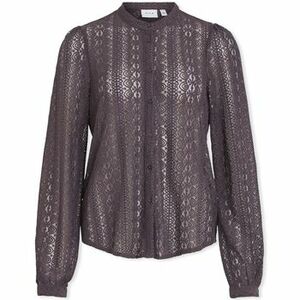 Blúzka Vila Noos Chikka Lace Shirt L/S - Plum Perfect vyobraziť