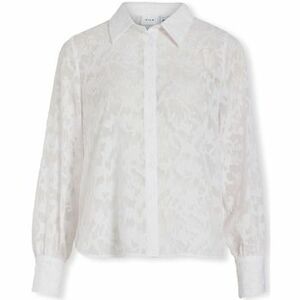 Blúzka Vila Noos Flema New Shirt L/S - Bright White vyobraziť