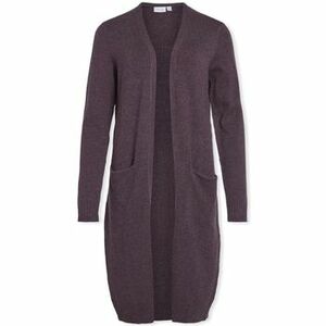 Kabáty Vila Noos Ril Long Cardigan - Plum Perfect vyobraziť