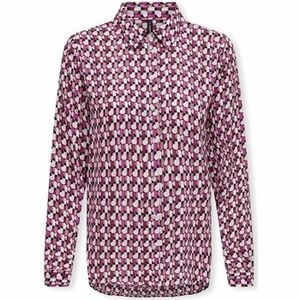 Blúzka Only Alma Life Poly Shirt L/S - Magenta Purple/Posh vyobraziť