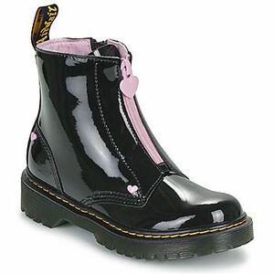 Polokozačky Dr. Martens Bex Heart Zip Boot J Black Patent Lamper vyobraziť