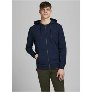 Tmavomodrá basic mikina s kapucou Jack & Jones vyobraziť