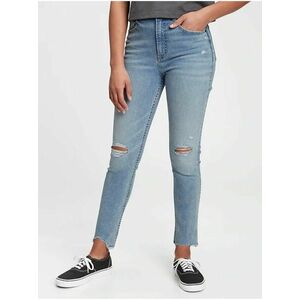 Detské džínsy sky high rise skinny ankle jeans with stretch Modrá vyobraziť