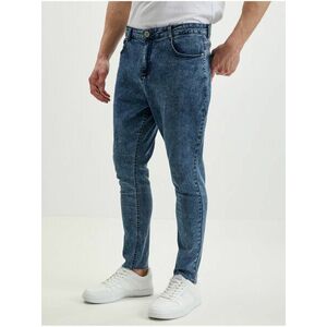 Tmavomodré pánske slim fit džínsy Ombre Clothing P923 vyobraziť