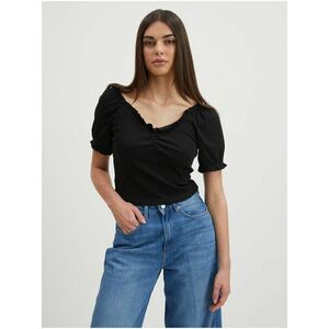 Čierny crop top Pieces Tegan vyobraziť